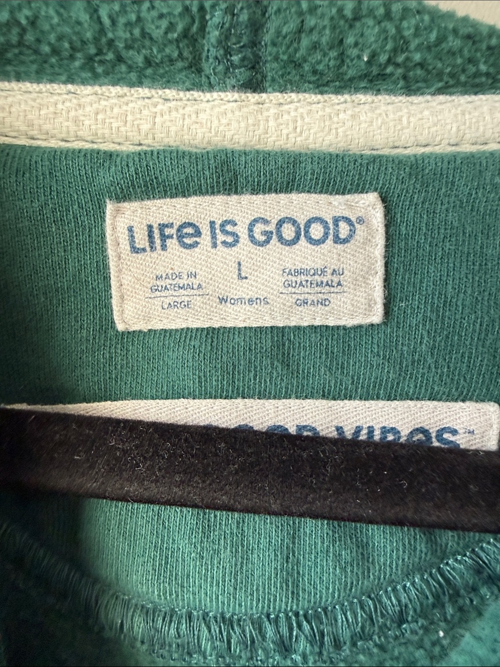 Life Is Good Teal Green Full-Zip Hoodie with Logo cotton large mountain - Picture 4 of 6